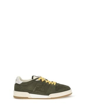 Fendi Match Suede Trainers Muschio - Green