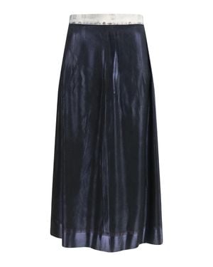 Margiela Foil-Treated Midi Skirt - Blue