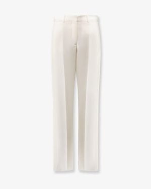 Dior Tuxedo Wool And Silk Trousers - White