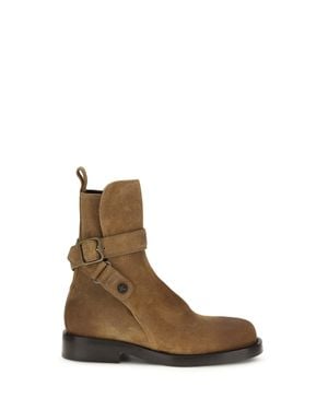 Burberry Suede Boots - White