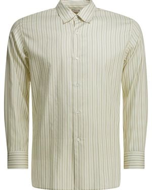 AURALEE Casual Striped Shirt - White