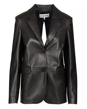 Loewe Tailored Leather Jacket - Black