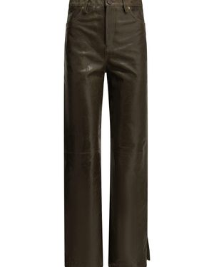 Golden Goose "Melany" Leather Trousers - Grey