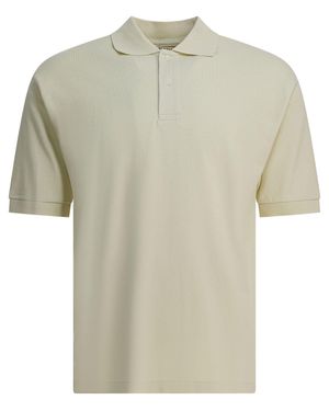 AURALEE Heavy Cotton Polo Shirt Polo Shirts Beige - White