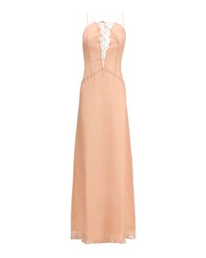 Kristina Ti Long Silk Dress Charlene Amnesia - White