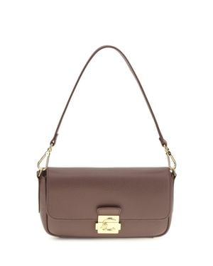 Coccinelle C-Me Lock Medium Shoulder Bag Berry - Red