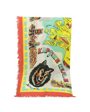 Kapital Yukon Life Map Scarf - Natural