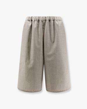 Frankie Shop Nelis Mélange Virgin Wool Bermuda Shorts - Grey