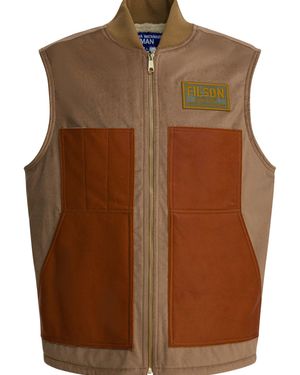 Junya Watanabe Sleeveless Wool Jacket Jackets And Coats - Brown