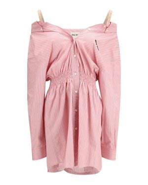 Miu Miu Short Striped Dress - Pink