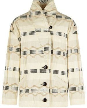 Isabel Marant 'Quayla' Cotton Blend Jacket - Natural