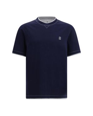 Brunello Cucinelli T-Shirts - Blue