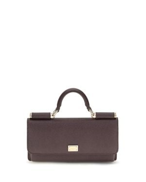 Dolce & Gabbana Dolce & Gabbana Micro Sicily Shoulder Bag - Purple