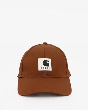 SACAI X CARHARTT WIP Carhartt Wip Duck Cotton Baseball Hat - Brown