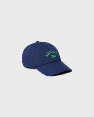 Celine Cotton Baseball Cap - Blue