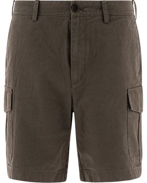 Vince Cotton And Linen Cargo Shorts - Grey