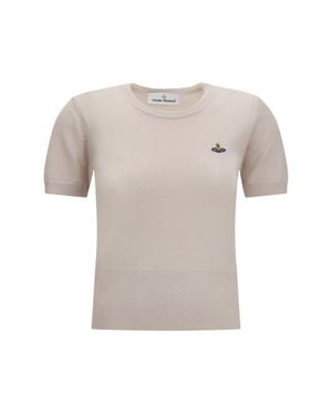 Vivienne Westwood Bea Wool Top Limestone - White
