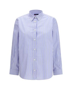Deperlu Giorgia Cotton Shirt - Blue
