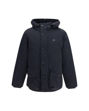 Fred Perry Recycled Taslan Padded Parka - Blue