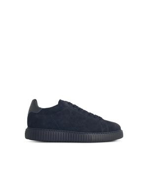 Hogan 'H Stripes' Suede Sneakers - Blue