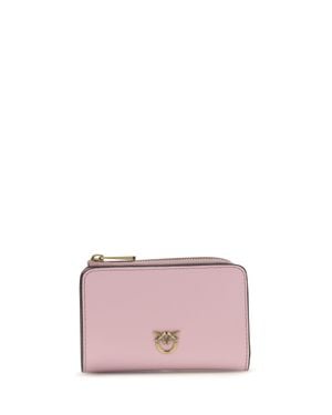 Pinko Zip Card Holder Rosa Chiaro-Antique - Pink