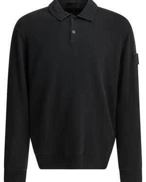 Stone Island Ghost Polo Collar Sweatshirt - Blue