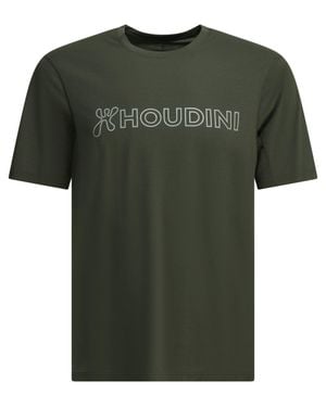 Houdini Sportswear Pace Air Message Recycled Polyester Crewneck T-Shirt - Green