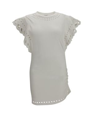 Isabel Marant Marant Etoile Orlane Cotton And Broderie Orlane Dress - Grey