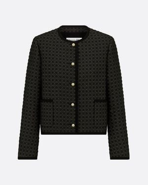 Dior Microcannage Cropped Jacket - Black