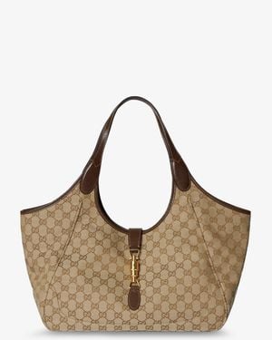 Gucci Mercato Gg Fabric Shoulder Bag - Metallic