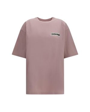 Balenciaga Logo-Print T-Shirt - Purple