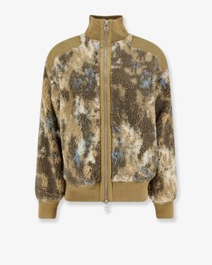Oamc Peacemaker Fleece Synthetic Fur Bomber - Green