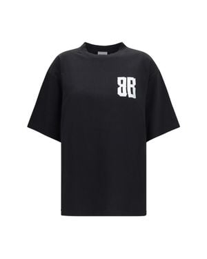 Balenciaga Glitter Logo T-Shirt - Black