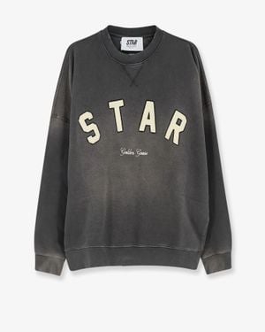 Golden Goose Cotton Sweatshirt With Front Logo - Grey