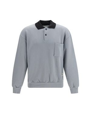 GR10K Replicated 30001 Sweatshirt Polo Melange - Gray