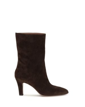 Paris Texas Elsa Suede Ankle Boots Cioccolato - Black