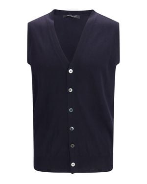 Aragona Cashmere Vest Merino Wool - Blue