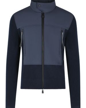 Moncler Padded Cotton Cardigan - Blue