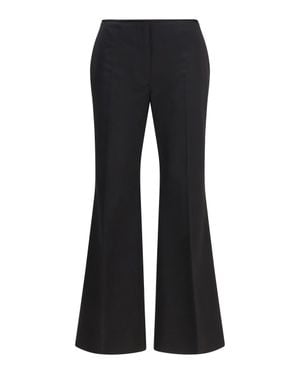 TOTEME Trousers Kick Flare Raw-Edge Cotton Trousers - Black