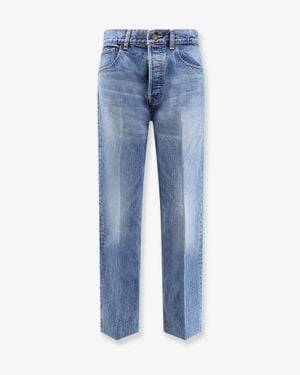 Celine Boyfriend Jeans With Logo Tag - Blue