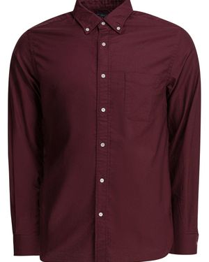 Beams Plus Bordeaux Oxford Shirt - Purple
