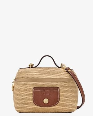 Longchamp Le Panier Pliage Xs Raffia Shoulder Bag - Brown