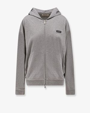 Miu Miu Melange Jersey Sweatshirt - Grey