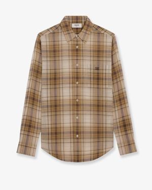 Celine Checked Cotton Shirt - Natural