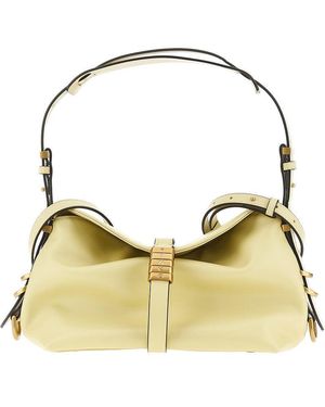 Pinko Small Saddle Baguette Leather Bag - Yellow