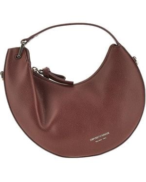 Emporio Armani 1981 Leather Mini Hobo Bag - Brown