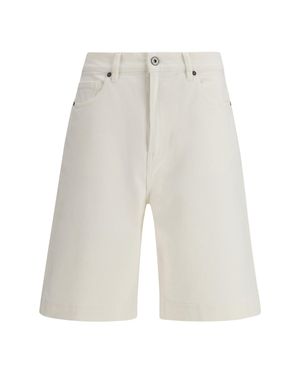 P.A.R.O.S.H. Denim Bermuda Shorts - White