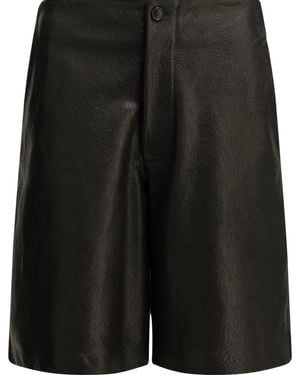 Semler Formal Leather Shorts - Black