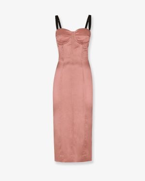 Dolce & Gabbana Stretch Satin Dress - White