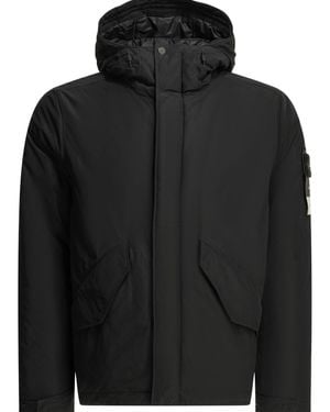 Stone Island Crinkle Reps Ny Short Down Jacket - Black